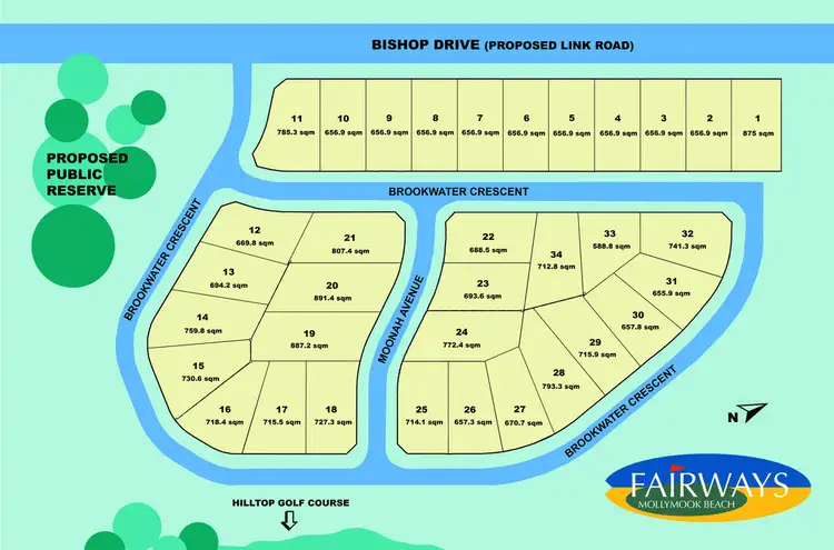 Floorplan of Homely land listing, Lot 33 Brookwater Crescent - Fairways, Mollymook Beach NSW 2539