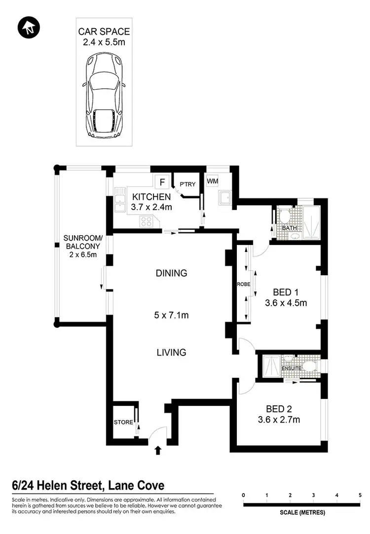 Floorplan of Homely apartment listing, 6/24 Helen Street, Lane Cove NSW 2066