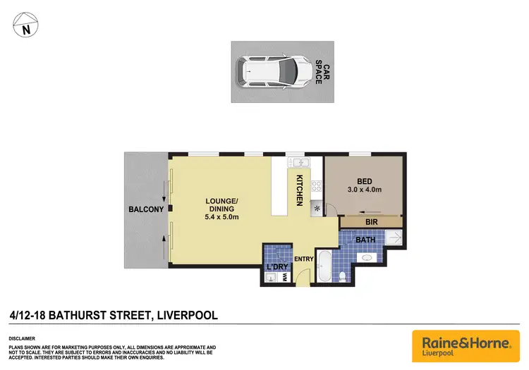 Floorplan of Homely unit listing, 4/12-18 Bathurst Street, Liverpool NSW 2170