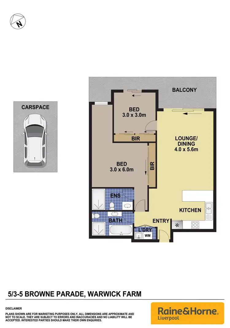Floorplan of Homely unit listing, 5/3-5 Browne Parade, Warwick Farm NSW 2170