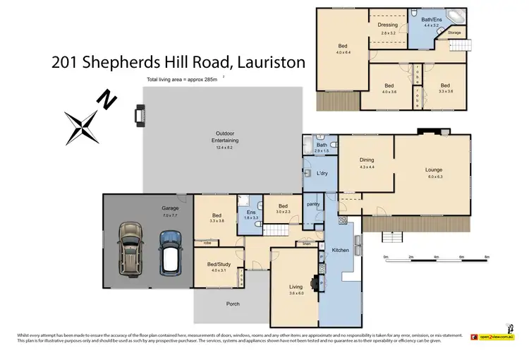 Floorplan of Homely house listing, 201 Shepherds Hill Road, Lauriston VIC 3444