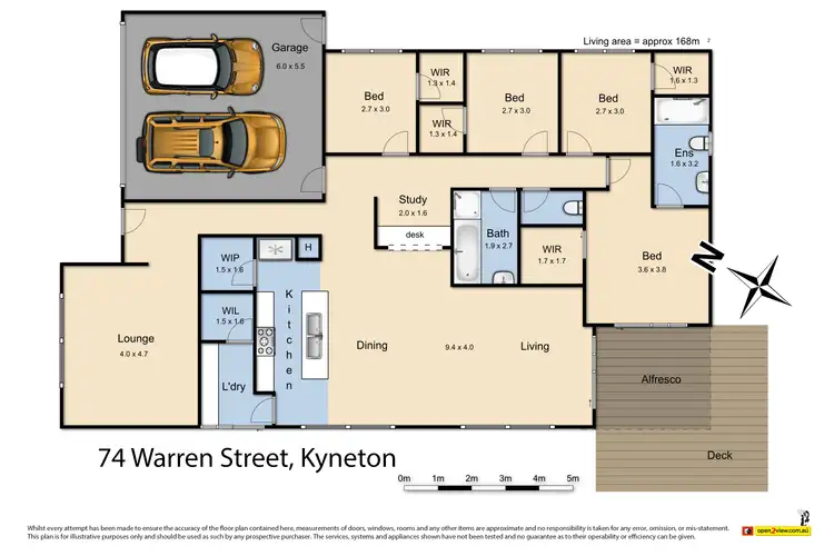 Floorplan of Homely house listing, 74 Warren Street, Kyneton VIC 3444