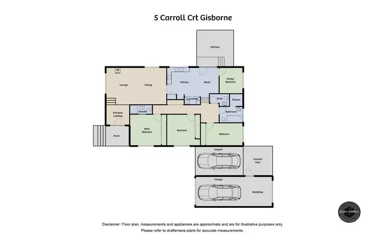 Floorplan of Homely house listing, 5 Carroll Court, Gisborne VIC 3437