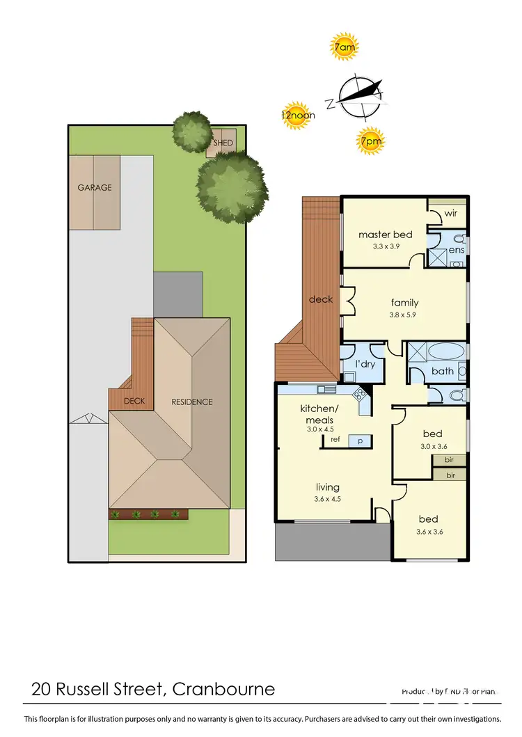Floorplan of Homely house listing, 20 Russell Street, Cranbourne VIC 3977