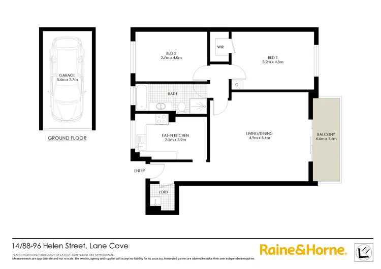 Floorplan of Homely apartment listing, 14/88 Helen Street, Lane Cove NSW 2066