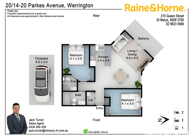 Floorplan of Homely apartment listing, 20/14-20 Parkes Avenue, Werrington NSW 2747