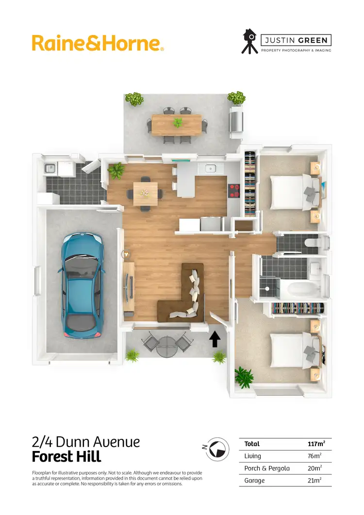 Floorplan of Homely villa listing, 2/4 Dunn Avenue, Forest Hill NSW 2651