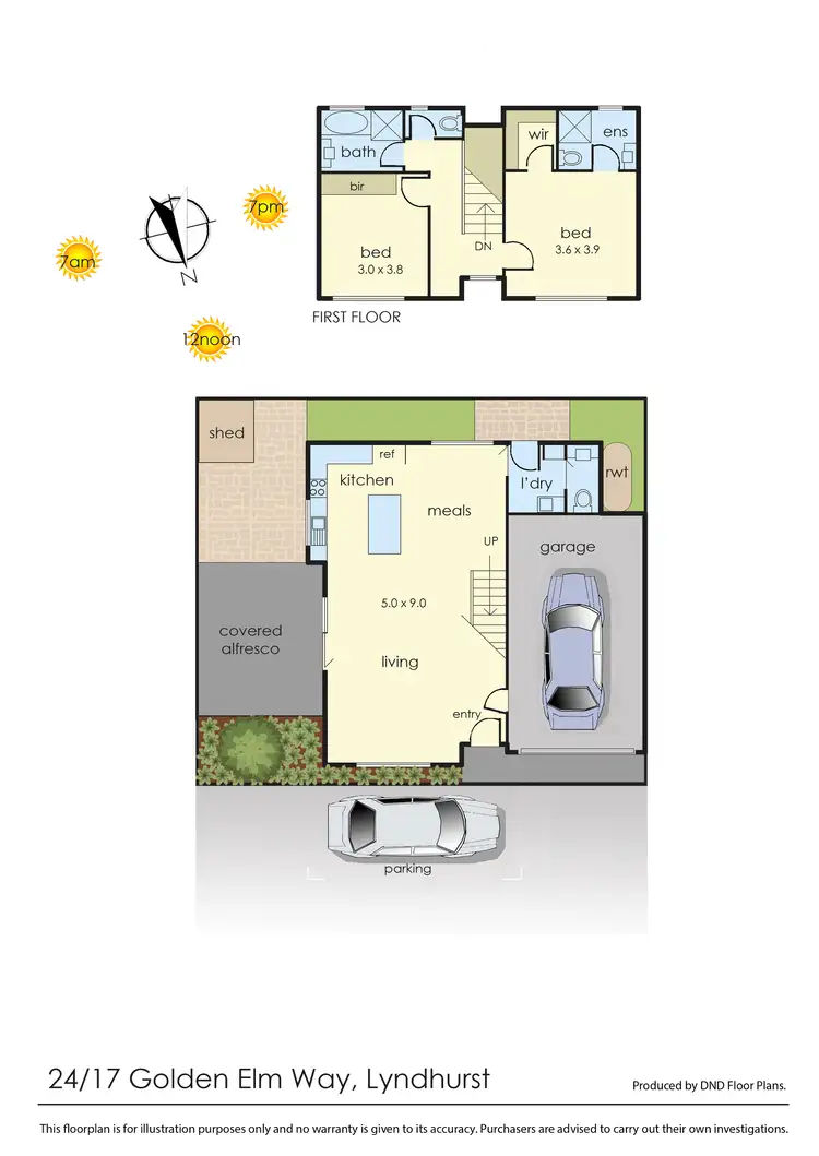 Floorplan of Homely townhouse listing, 24/17 Golden Elm Way, Lyndhurst VIC 3975