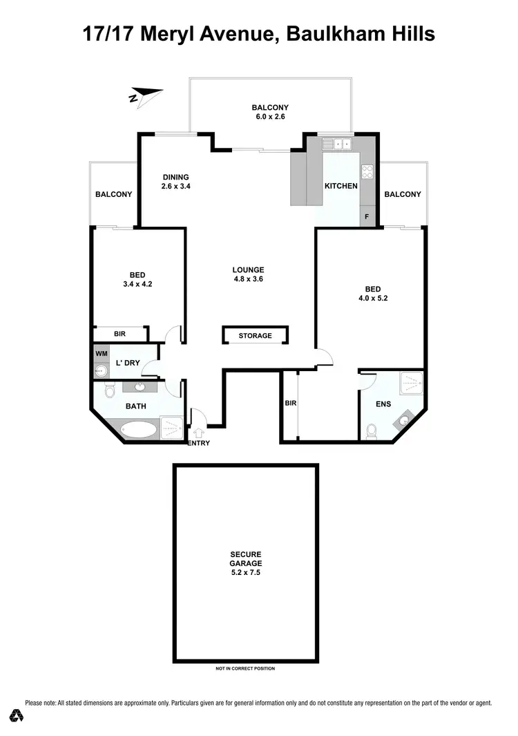 Floorplan of Homely apartment listing, 17/17-21 MERYLL AVENUE, Baulkham Hills NSW 2153
