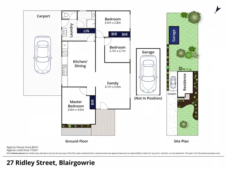 Floorplan of Homely house listing, 27 Ridley Street, Blairgowrie VIC 3942