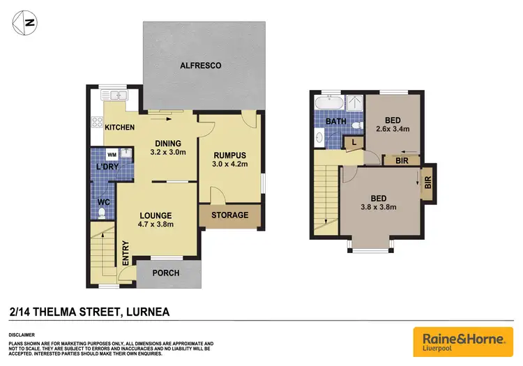 Floorplan of Homely townhouse listing, 2/14 Thelma Street, Lurnea NSW 2170