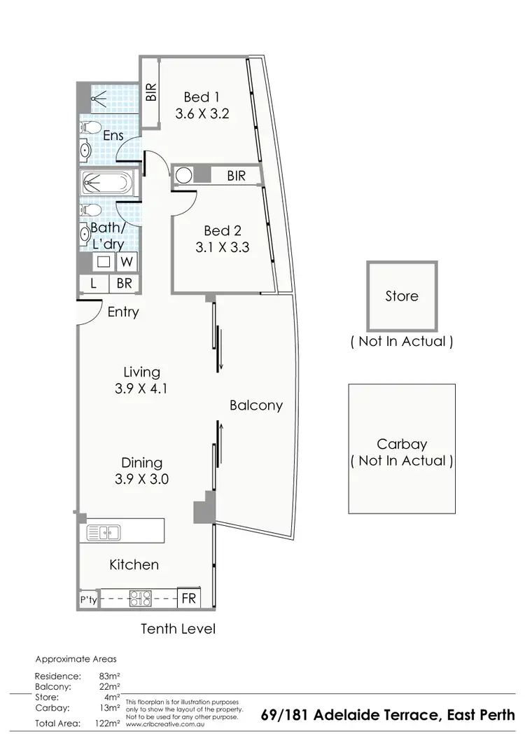 Floorplan of Homely apartment listing, 69/181 Adelaide Terrace, East Perth WA 6004