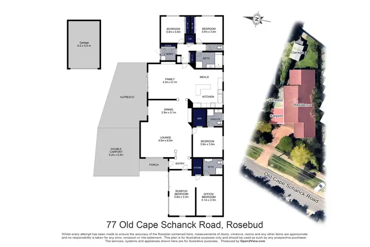 Floorplan of Homely house listing, 77 Old Cape Schanck Road, Rosebud VIC 3939