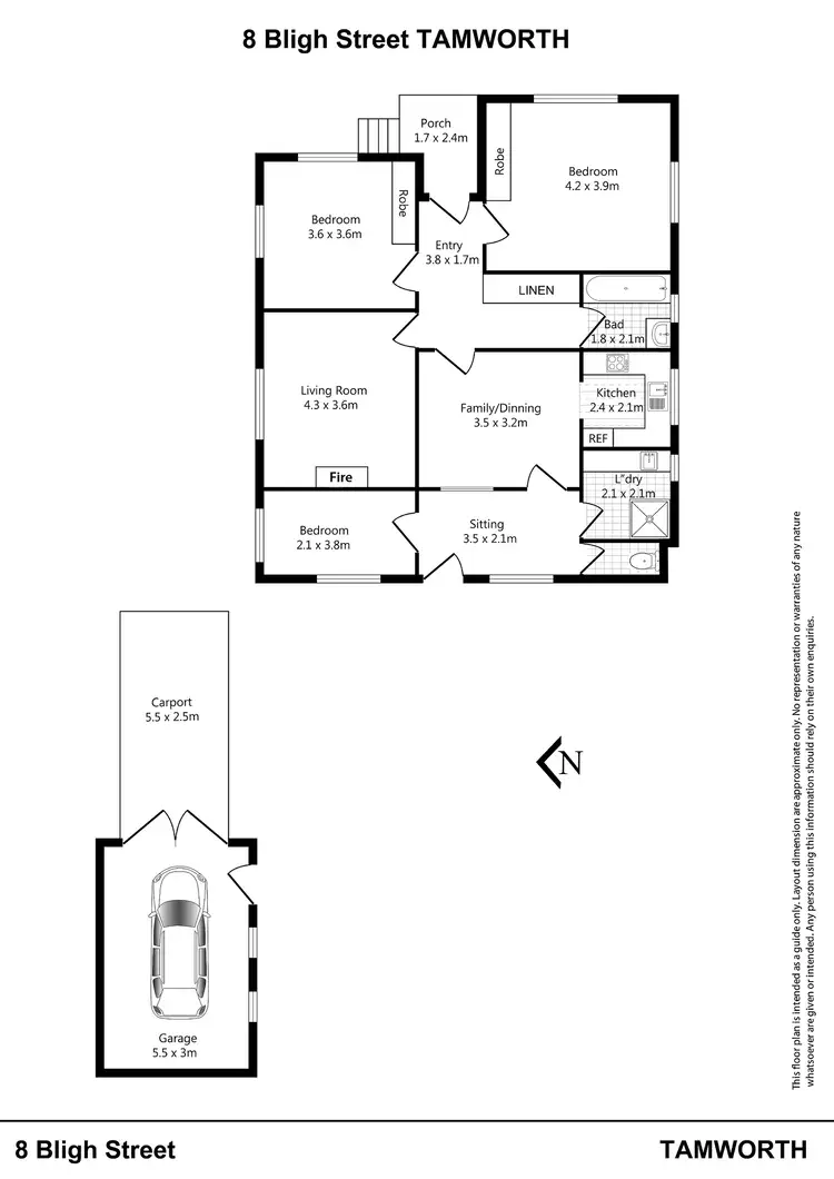 Floorplan of Homely house listing, 8 Bligh Street, Tamworth NSW 2340