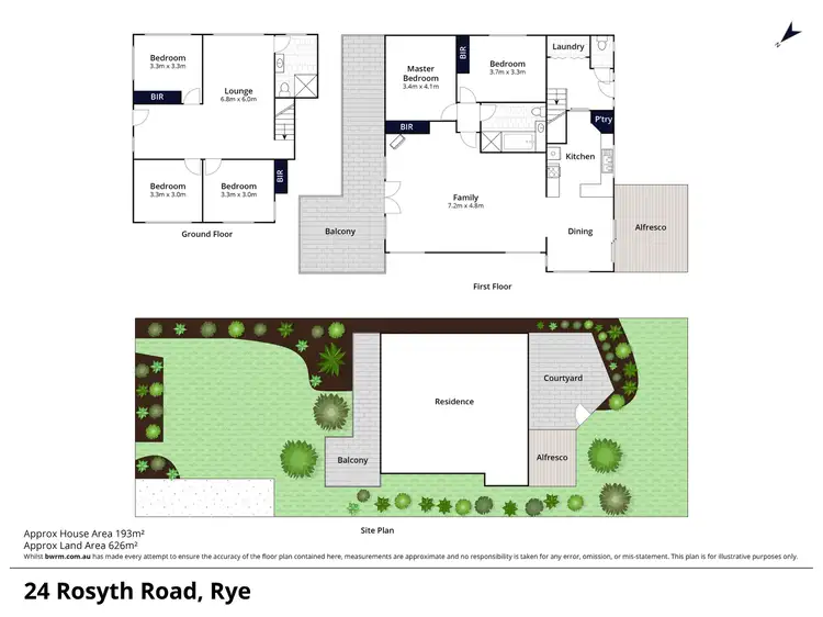 Floorplan of Homely house listing, 24 Rosyth Road, Rye VIC 3941