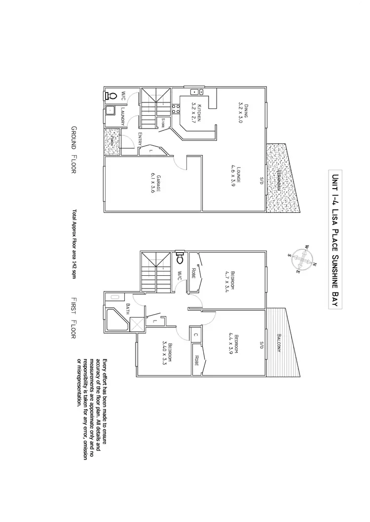 Floorplan of Homely apartment listing, 1/4 Lisa Place, Sunshine Bay NSW 2536