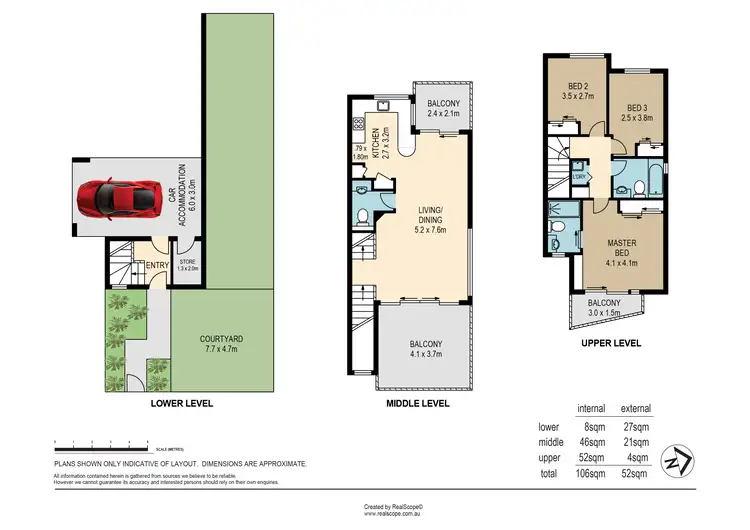 Floorplan of Homely townhouse listing, 1/163 Central Avenue, Indooroopilly QLD 4068