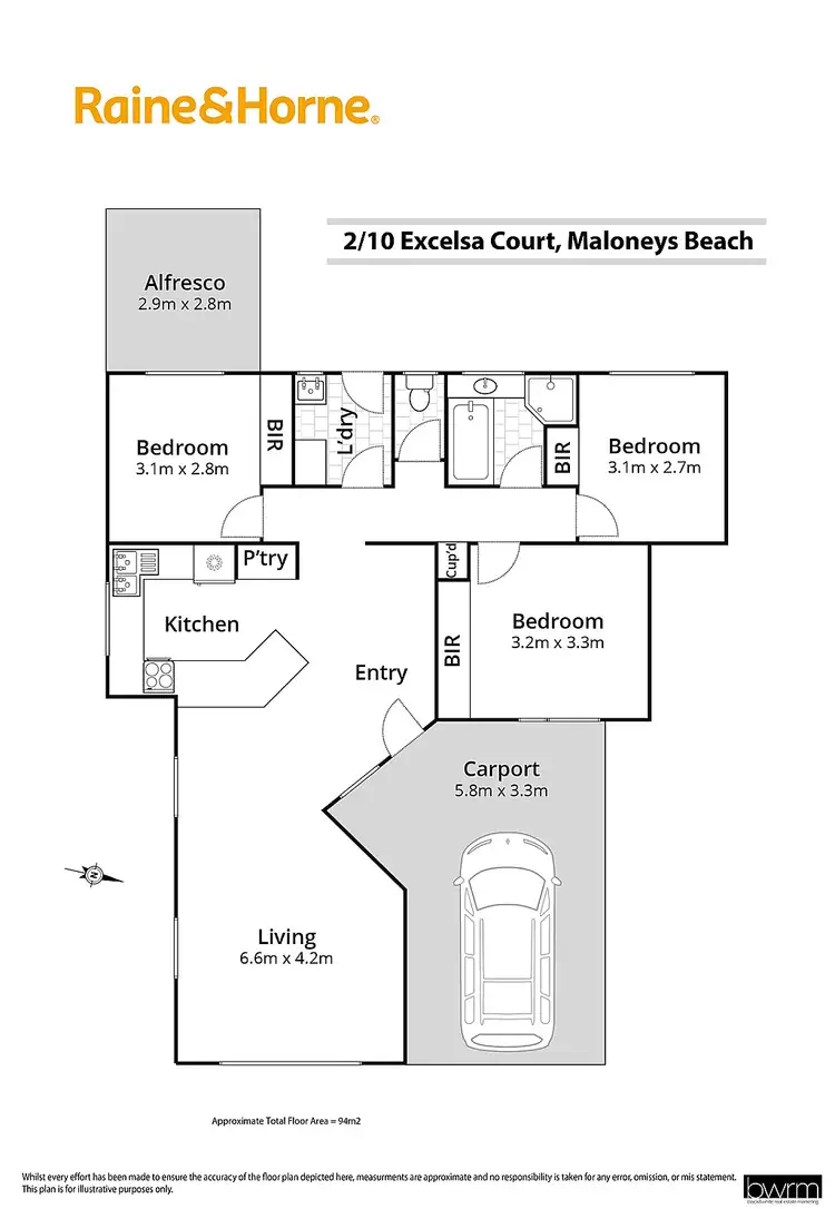 Floorplan of Homely house listing, 2/10 Excelsa Court, Maloneys Beach NSW 2536
