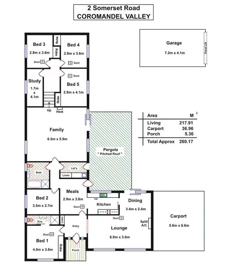 Floorplan of Homely house listing, 2 Somerset Road, Coromandel Valley SA 5051