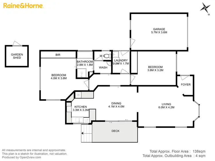 Floorplan of Homely unit listing, 2/48 Bellevue Parade, New Town TAS 7008