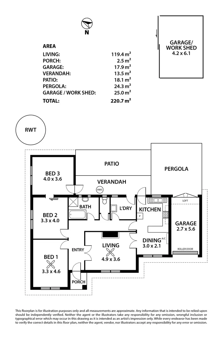 Floorplan of Homely house listing, 12 West Terrace, Strathalbyn SA 5255