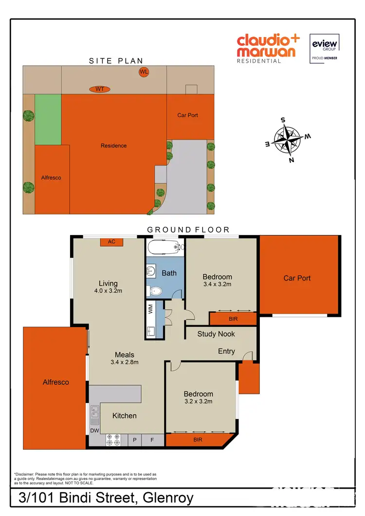 Floorplan of Homely villa listing, 3/101 Bindi Street, Glenroy VIC 3046