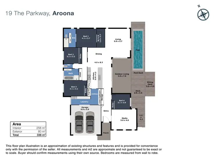 Floorplan of Homely house listing, 19 The Parkway, Aroona QLD 4551