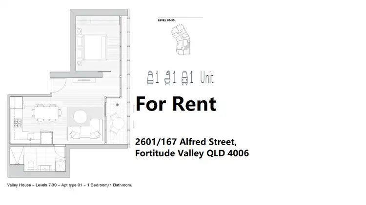 Floorplan of Homely apartment listing, Level 26/167 Alfred Street, Fortitude Valley QLD 4006