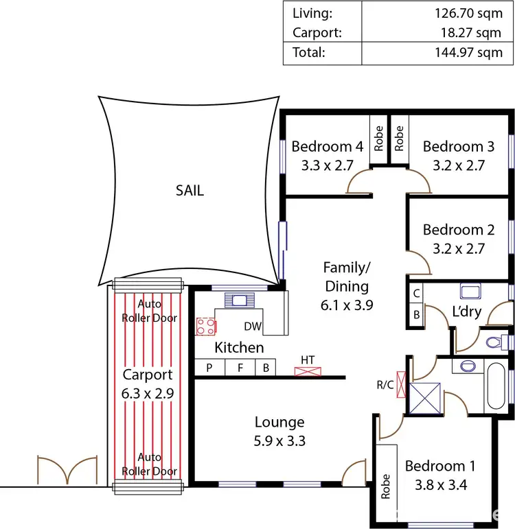 Floorplan of Homely house listing, 19 Crown Crescent, Paralowie SA 5108