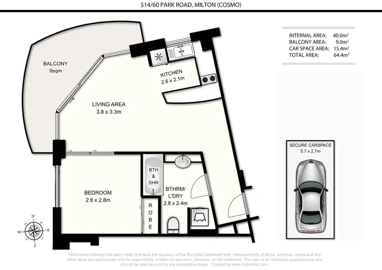 Floorplan of Homely apartment listing, 81/56 Park Road, Milton QLD 4064