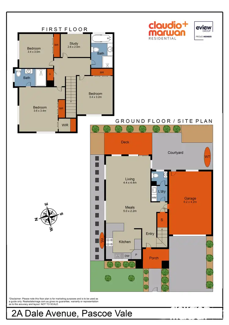 Floorplan of Homely townhouse listing, 2a Dale Avenue, Pascoe Vale South VIC 3044