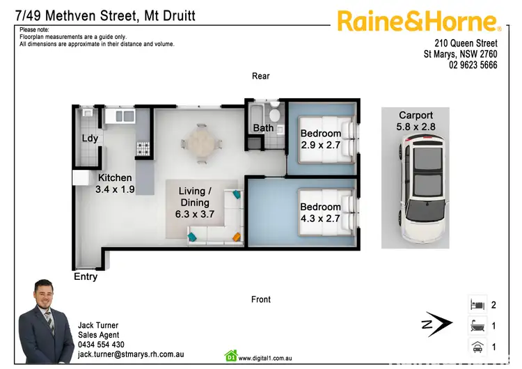 Floorplan of Homely villa listing, 7/49 Methven Street, Mount Druitt NSW 2770