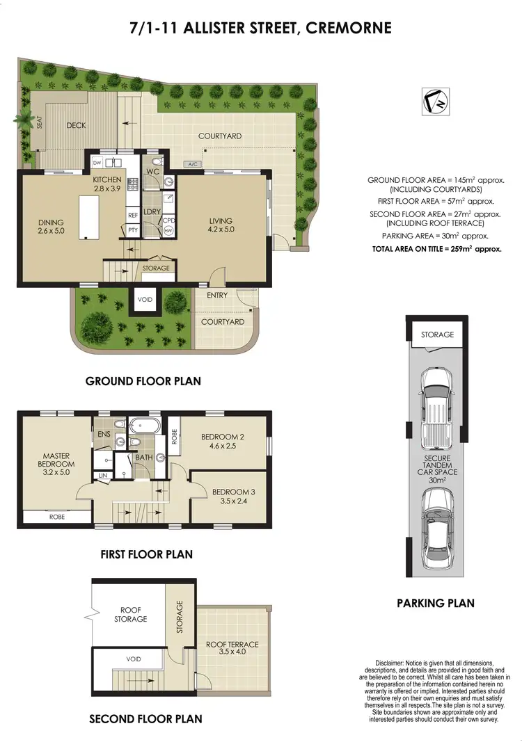 Floorplan of Homely townhouse listing, 7/1-11 Allister Street, Cremorne NSW 2090