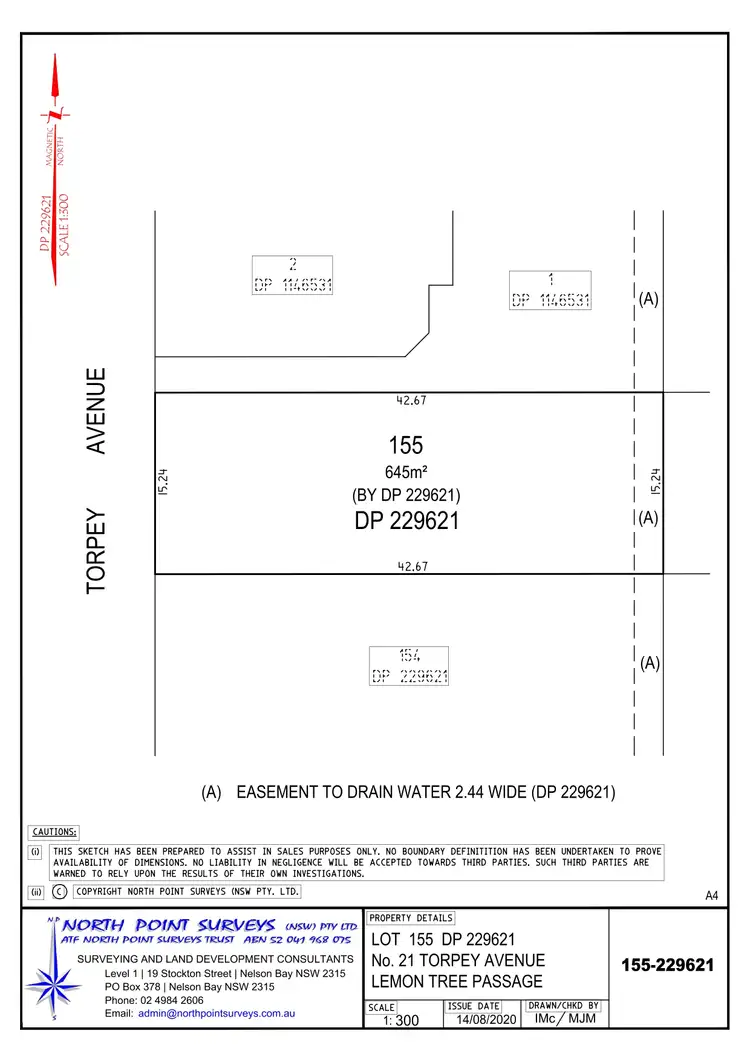 Floorplan of Homely land listing, 21 Torpey Avenue, Lemon Tree Passage NSW 2319