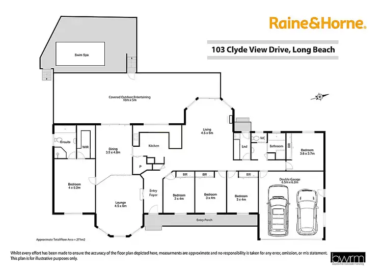 Floorplan of Homely house listing, 103 Clyde View Drive, Long Beach NSW 2536