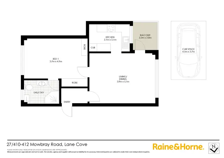 Floorplan of Homely apartment listing, 27/410 Mowbray Road, Lane Cove NSW 2066