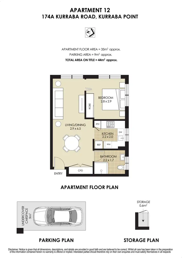 Floorplan of Homely apartment listing, 12/174A Kurraba Road, Neutral Bay NSW 2089