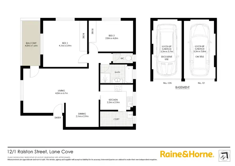 Floorplan of Homely apartment listing, 12/1 Ralston Street, Lane Cove NSW 2066