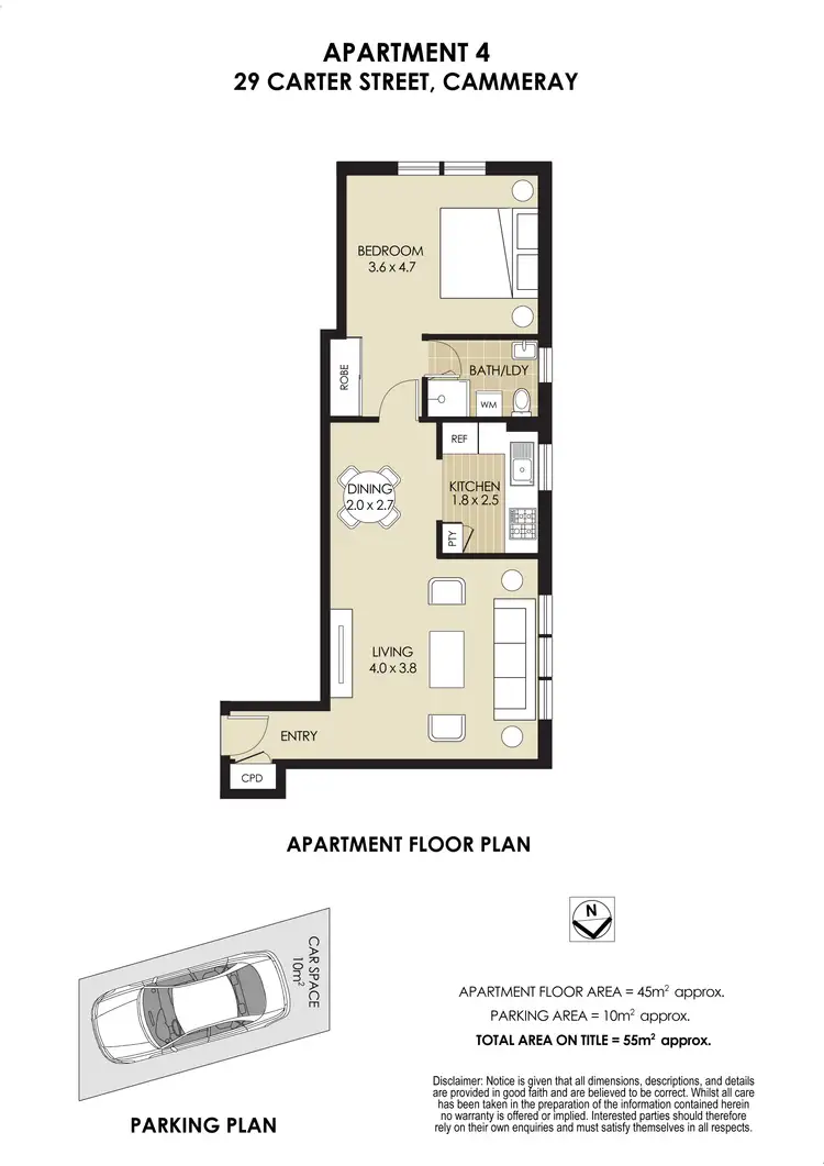 Floorplan of Homely apartment listing, 4/29 Carter Street, Cammeray NSW 2062