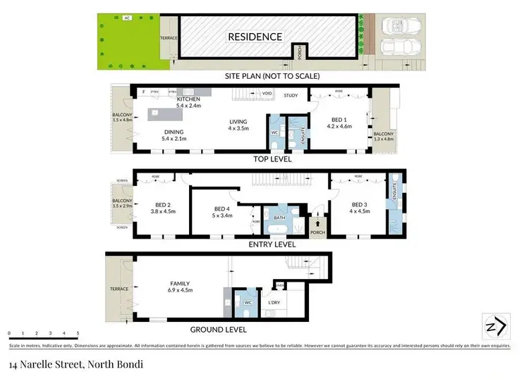 Floorplan of Homely house listing, 14 Narelle Street, North Bondi NSW 2026