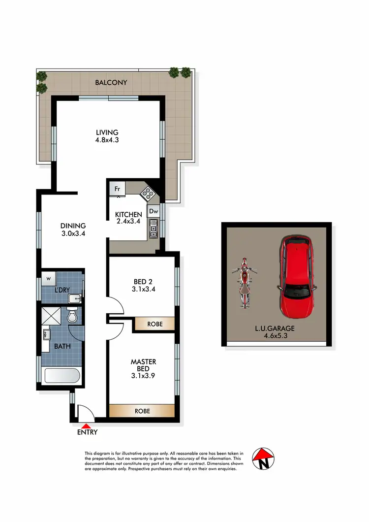 Floorplan of Homely apartment listing, 6/15 Clarke Street, Vaucluse NSW 2030