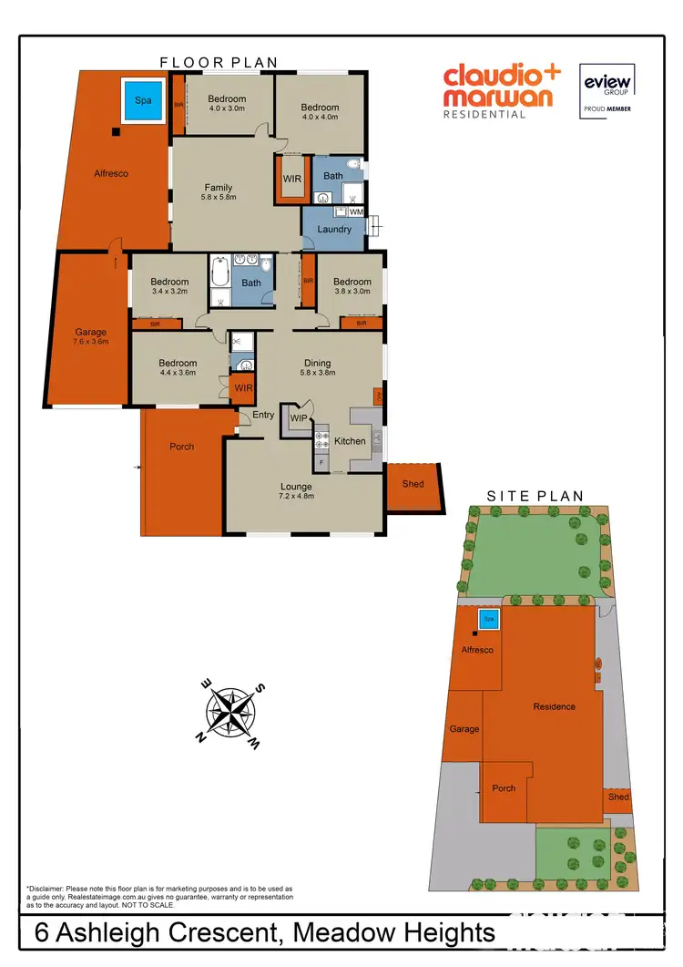 Floorplan of Homely house listing, 6 Ashleigh Crescent, Meadow Heights VIC 3048