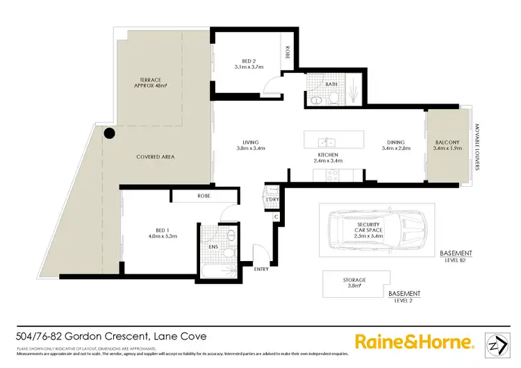 Floorplan of Homely apartment listing, 504/76 Gordon Crescent, Lane Cove NSW 2066