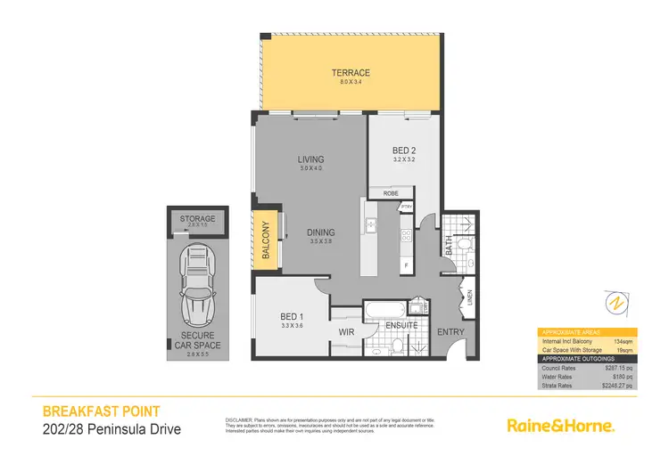 Floorplan of Homely apartment listing, 202/28 Peninsula Drive, Breakfast Point NSW 2137