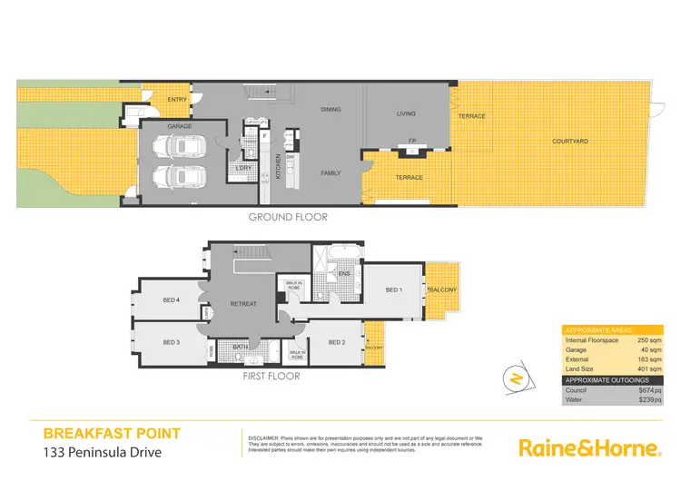 Floorplan of Homely house listing, 133 Peninsula Drive, Breakfast Point NSW 2137