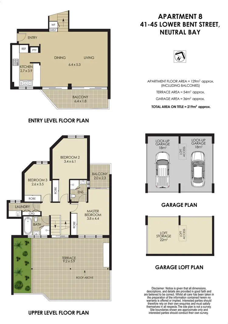 Floorplan of Homely apartment listing, 8/41-45 Lower Bent Street, Neutral Bay NSW 2089