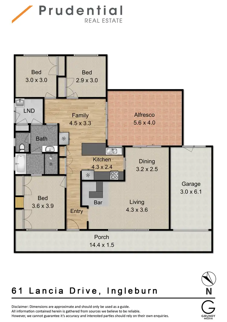 Floorplan of Homely house listing, 61 Lancia Drive, Ingleburn NSW 2565