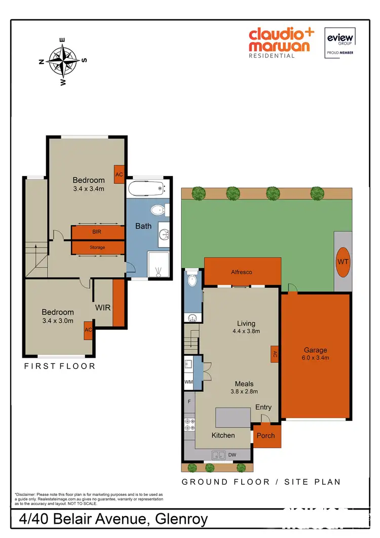 Floorplan of Homely townhouse listing, 4/40 Belair Avenue, Glenroy VIC 3046