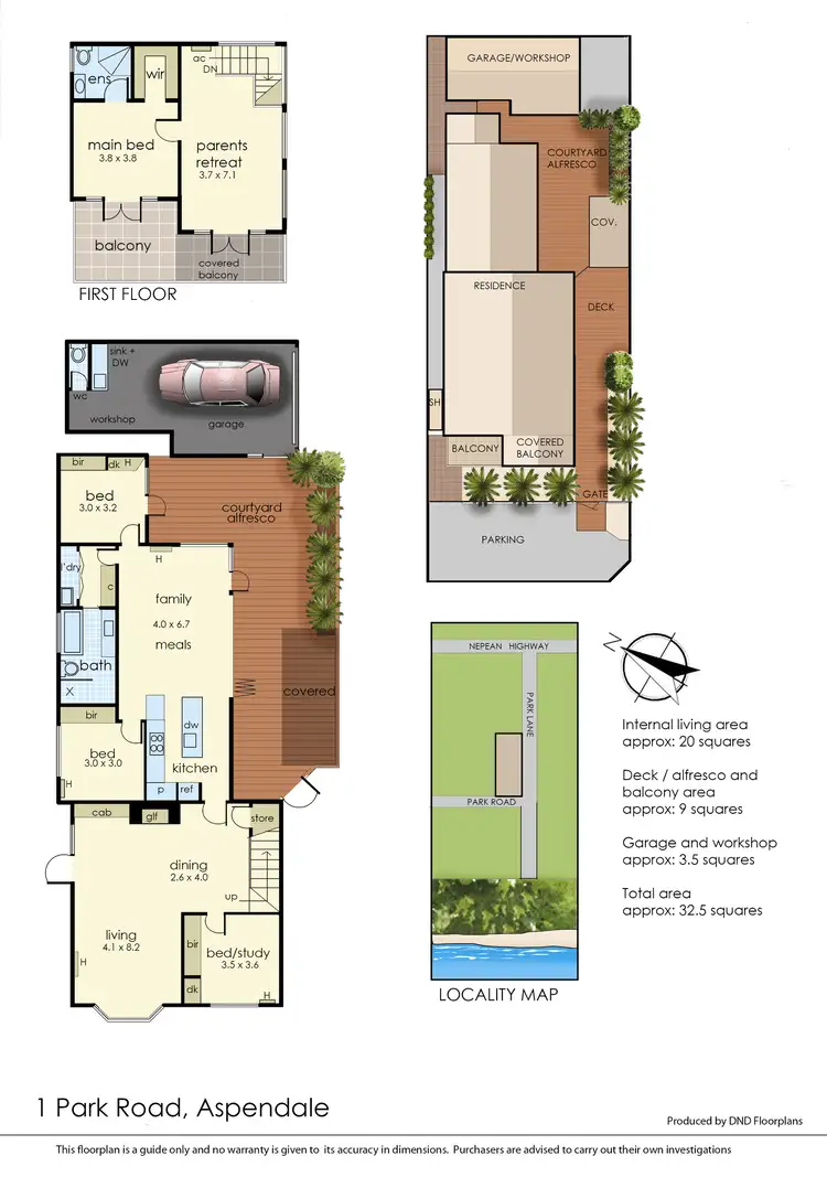 Floorplan of Homely house listing, 1 Park Road, Aspendale VIC 3195