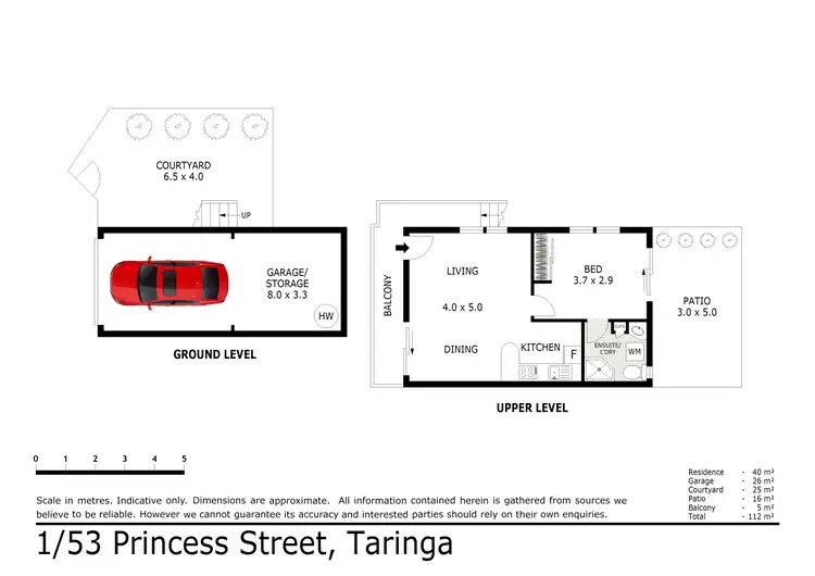 Floorplan of Homely unit listing, 1/53 Princess Street, Taringa QLD 4068